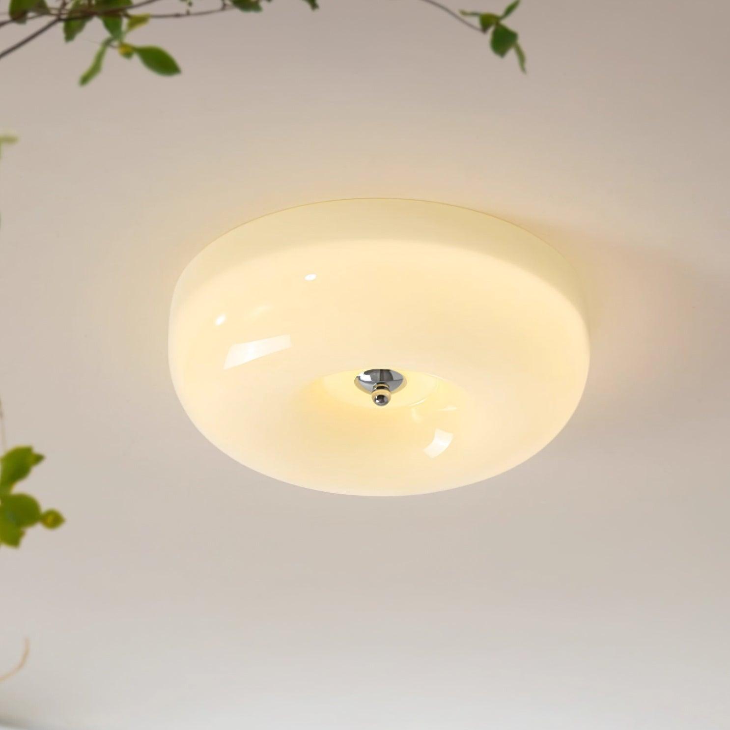 Glass Button Ceiling Lamp – Dimmable, detail