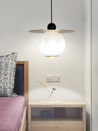 Helios Cord Alabaster Pendant Light, view 10