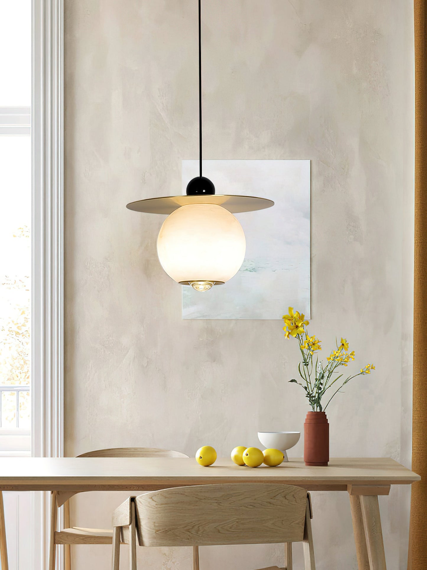 Helios Cord Alabaster Pendant Light, view 11