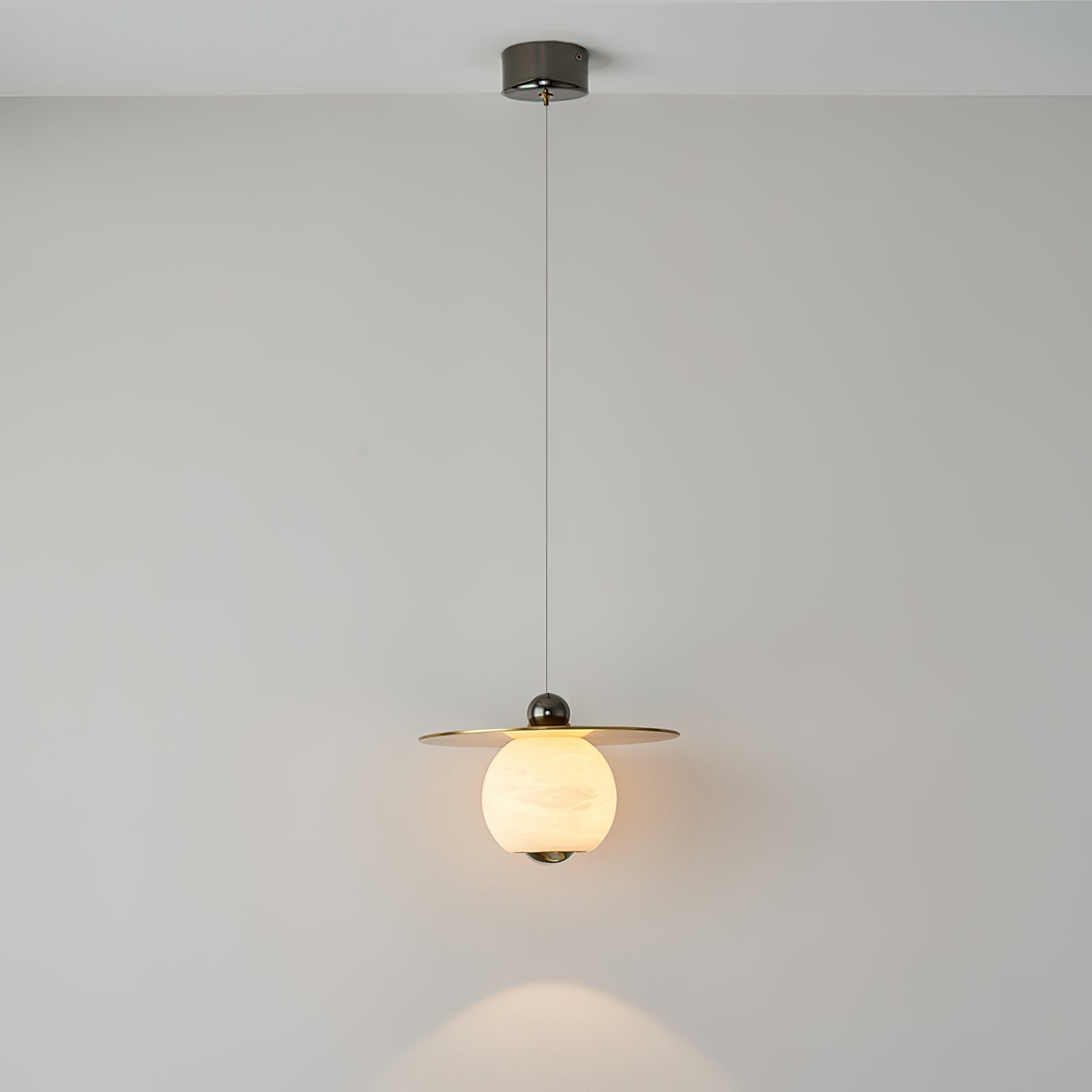 Helios Cord Alabaster Pendant Light, view 20