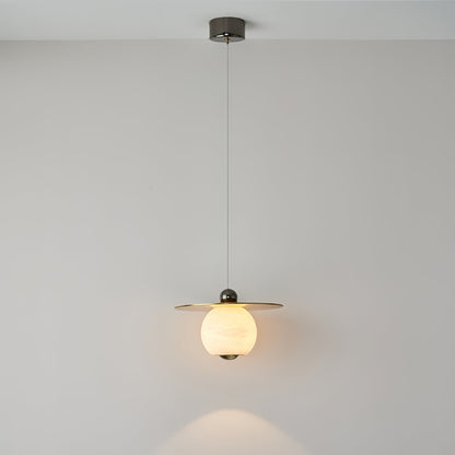 Helios Cord Alabaster Pendant Light, view 20