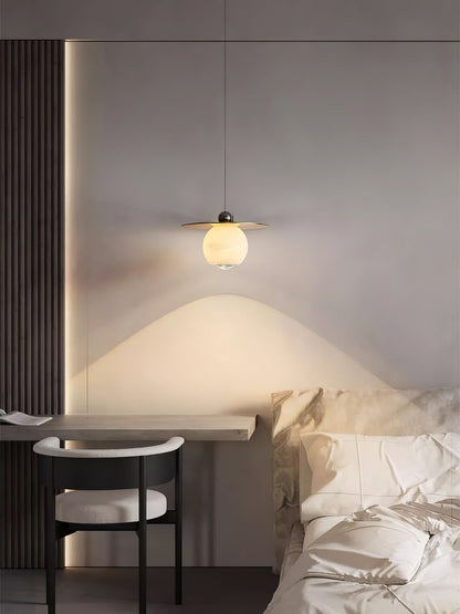 Helios Cord Alabaster Pendant Light, view 4