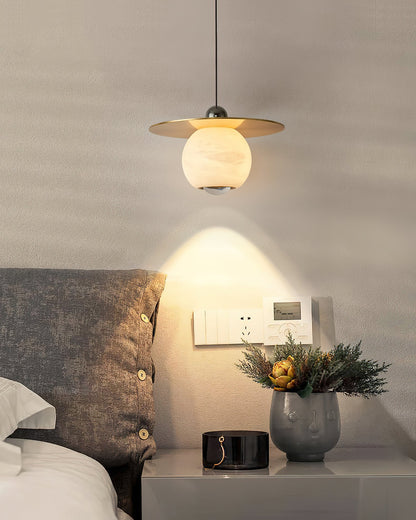 Helios Cord Alabaster Pendant Light, view 6