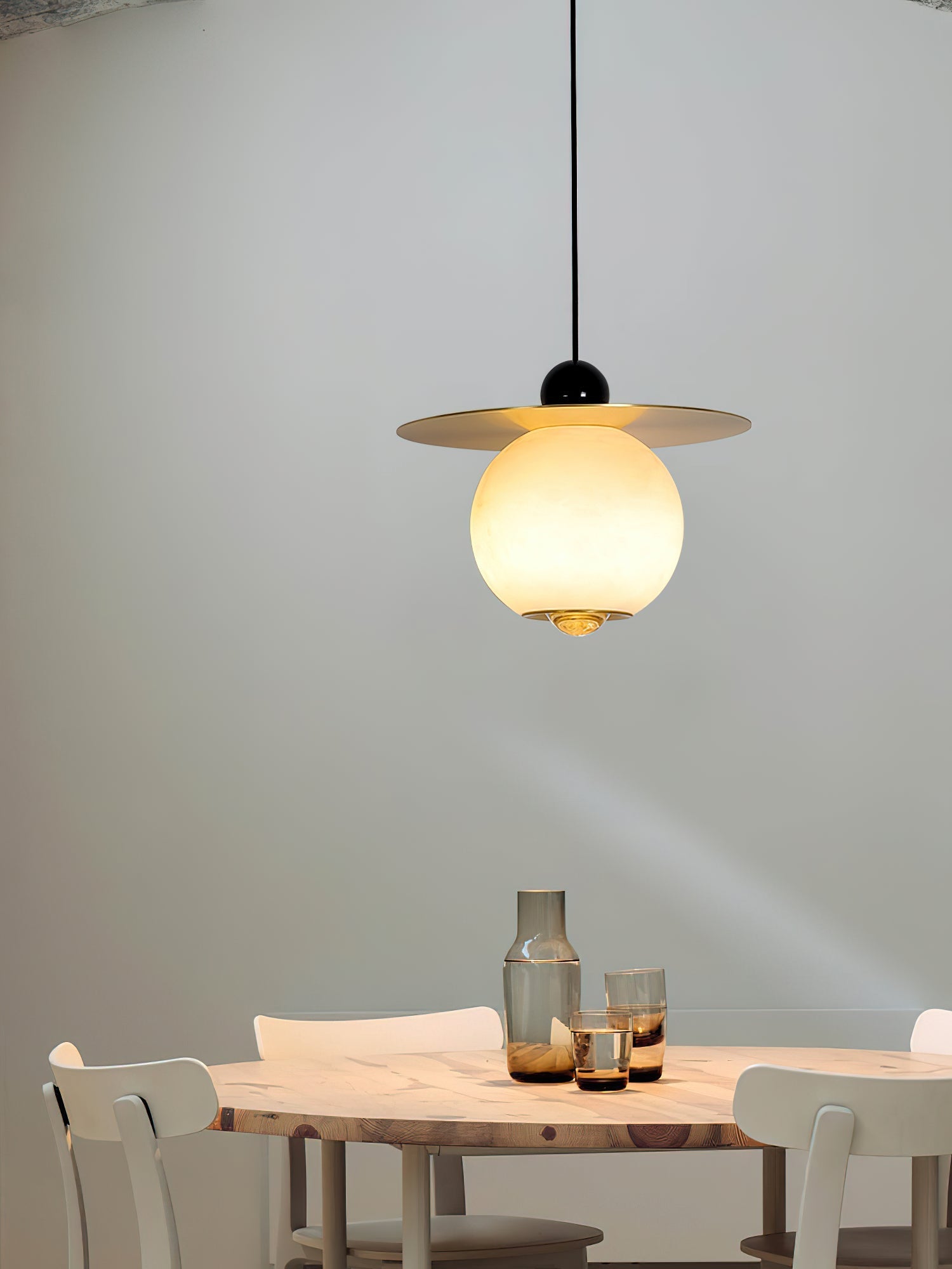 Helios Cord Alabaster Pendant Light, view 7