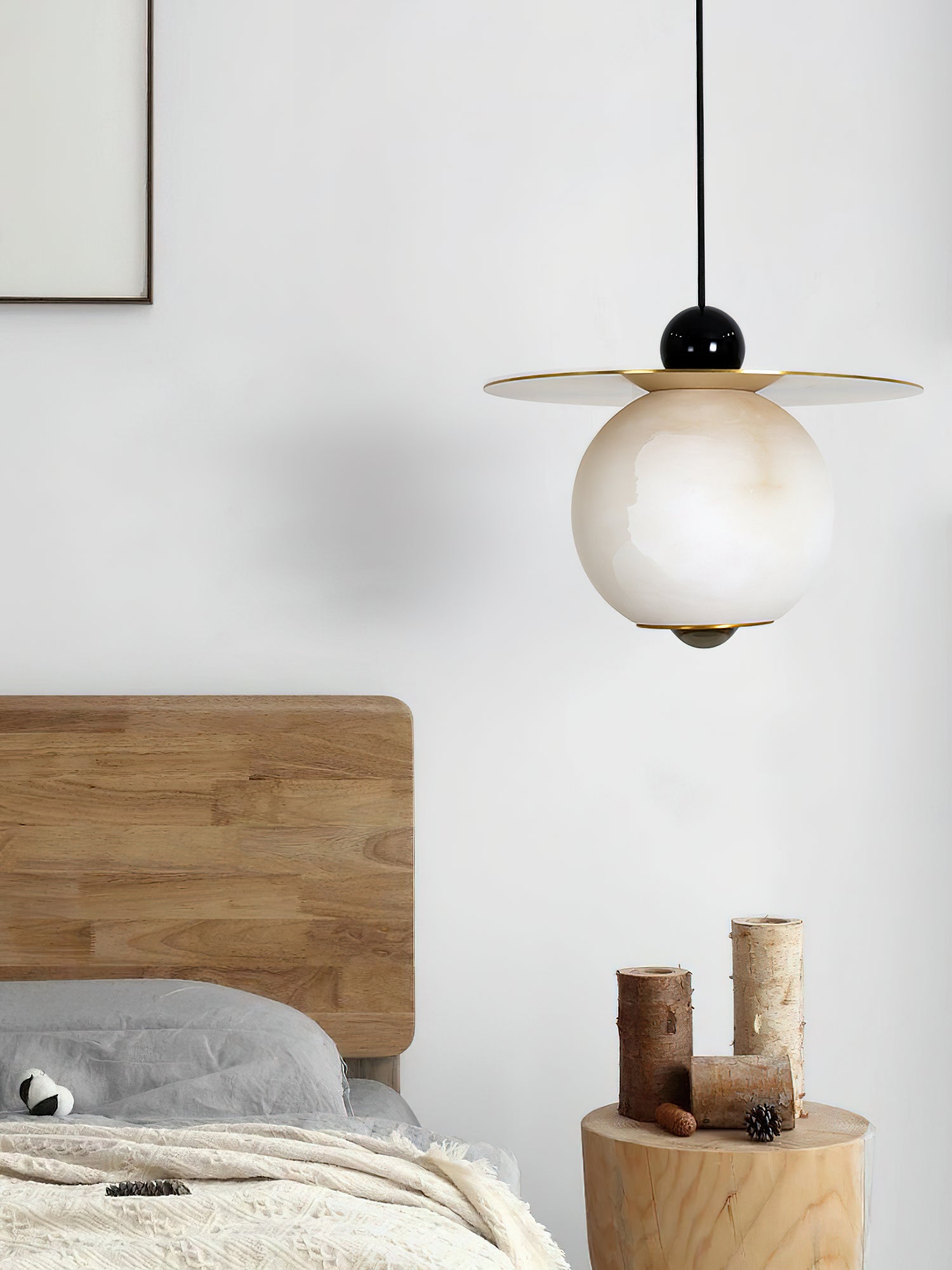 Helios Cord Alabaster Pendant Light, view 9