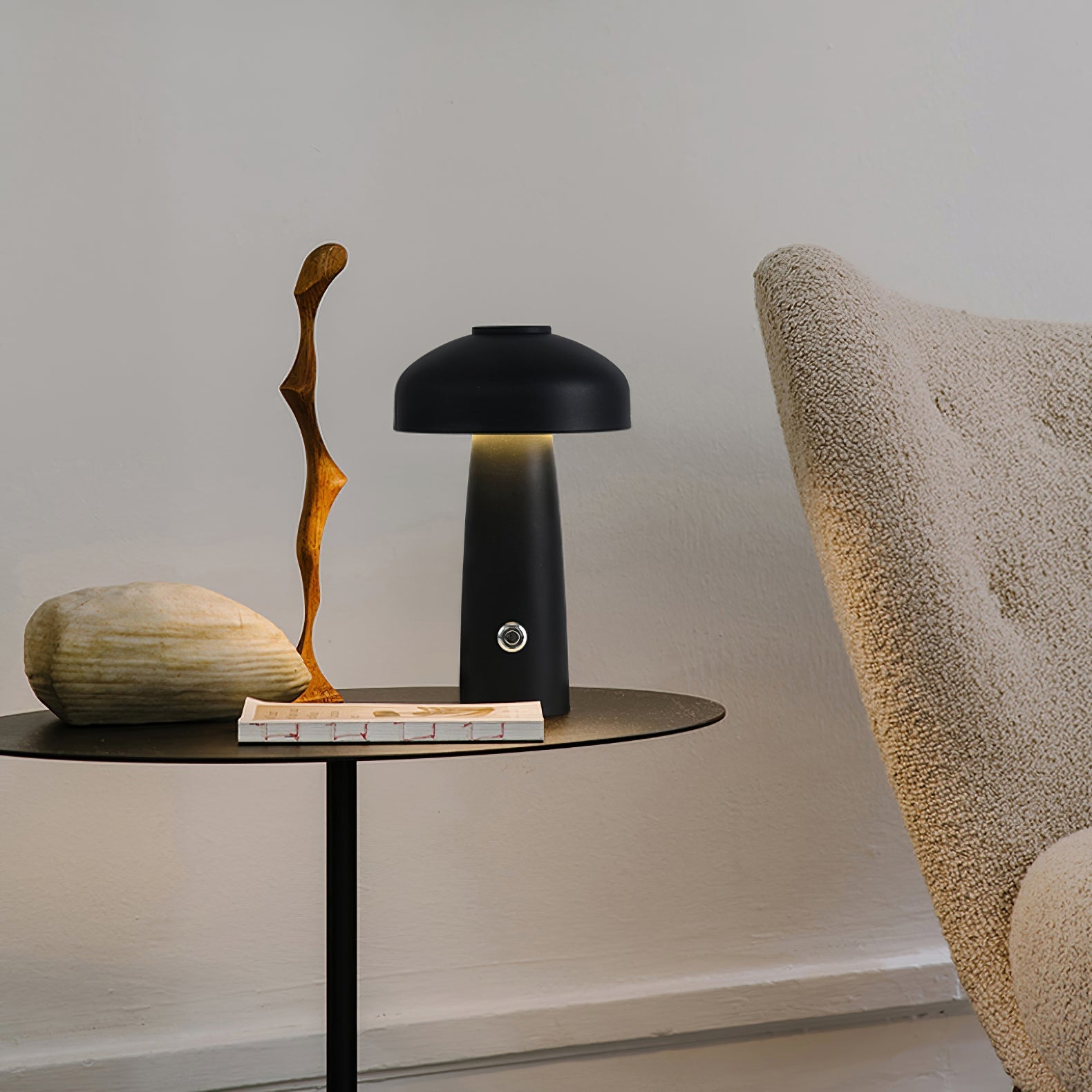 Leon Mushroom Table Lamp with built-in battery, alternate view