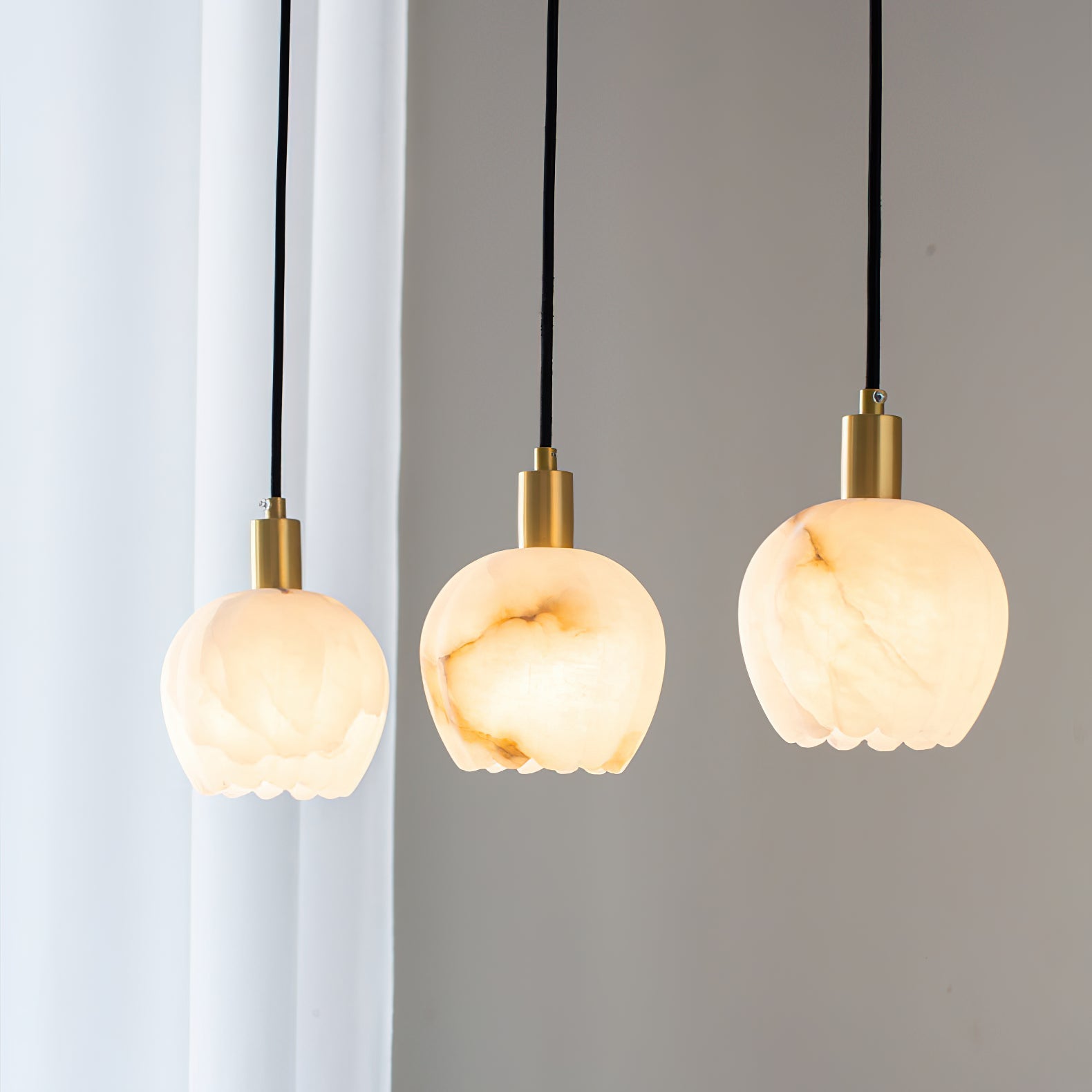 Lilin Alabaster Pendant Light, alternate view