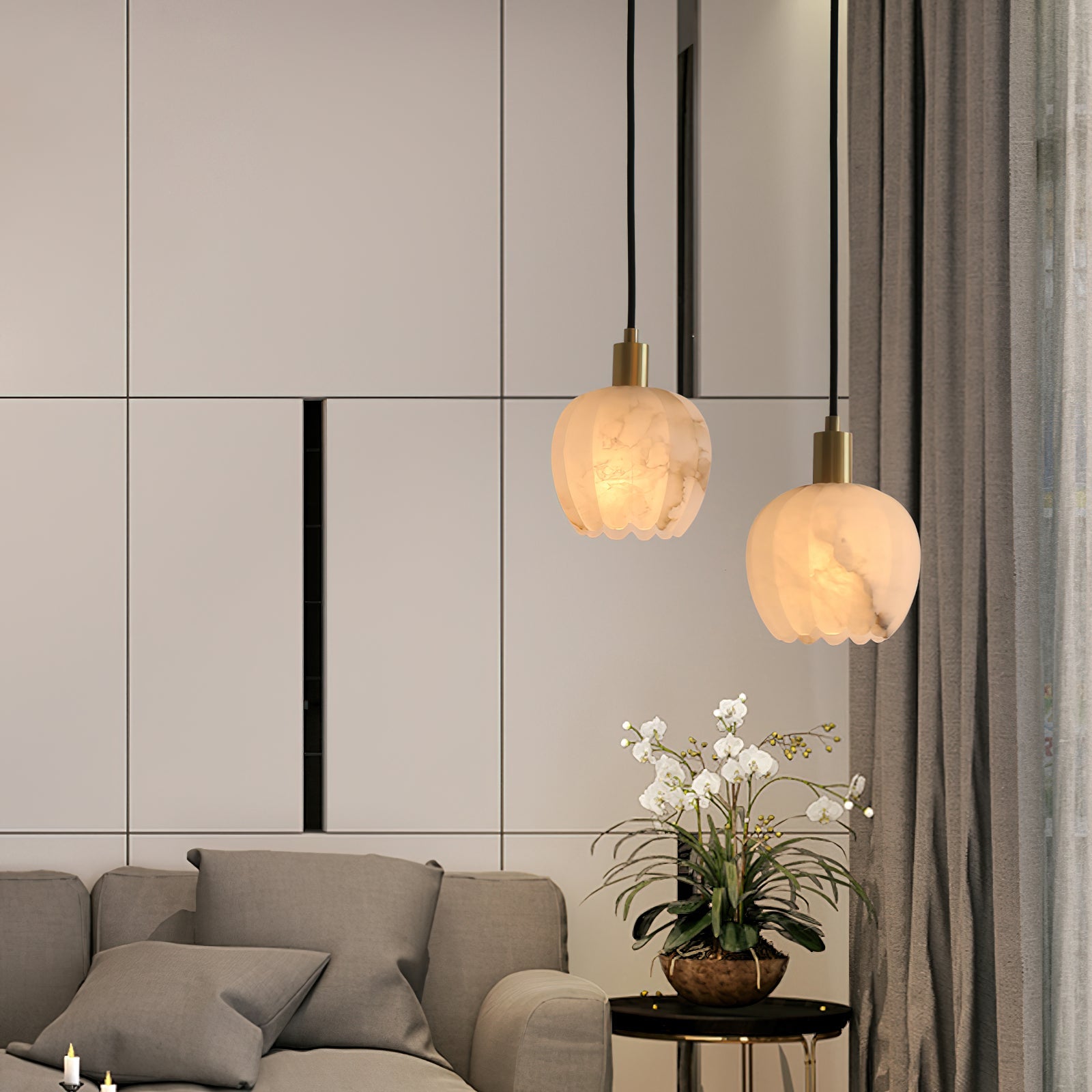 Lilin Alabaster Pendant Light, view 5