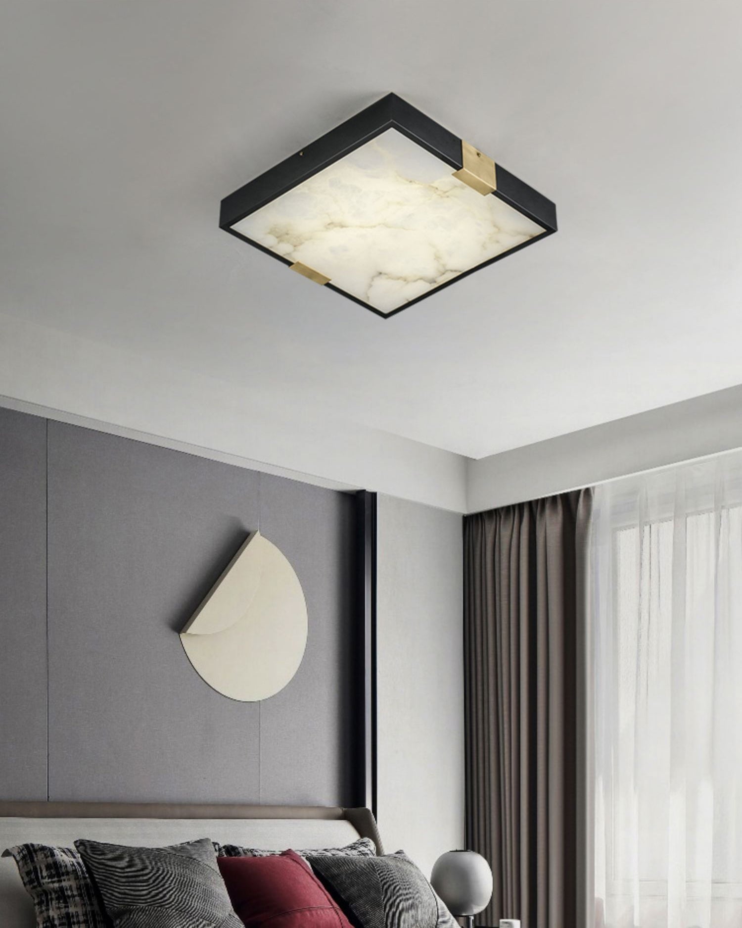 Lucien Alabaster Ceiling Light, view 10
