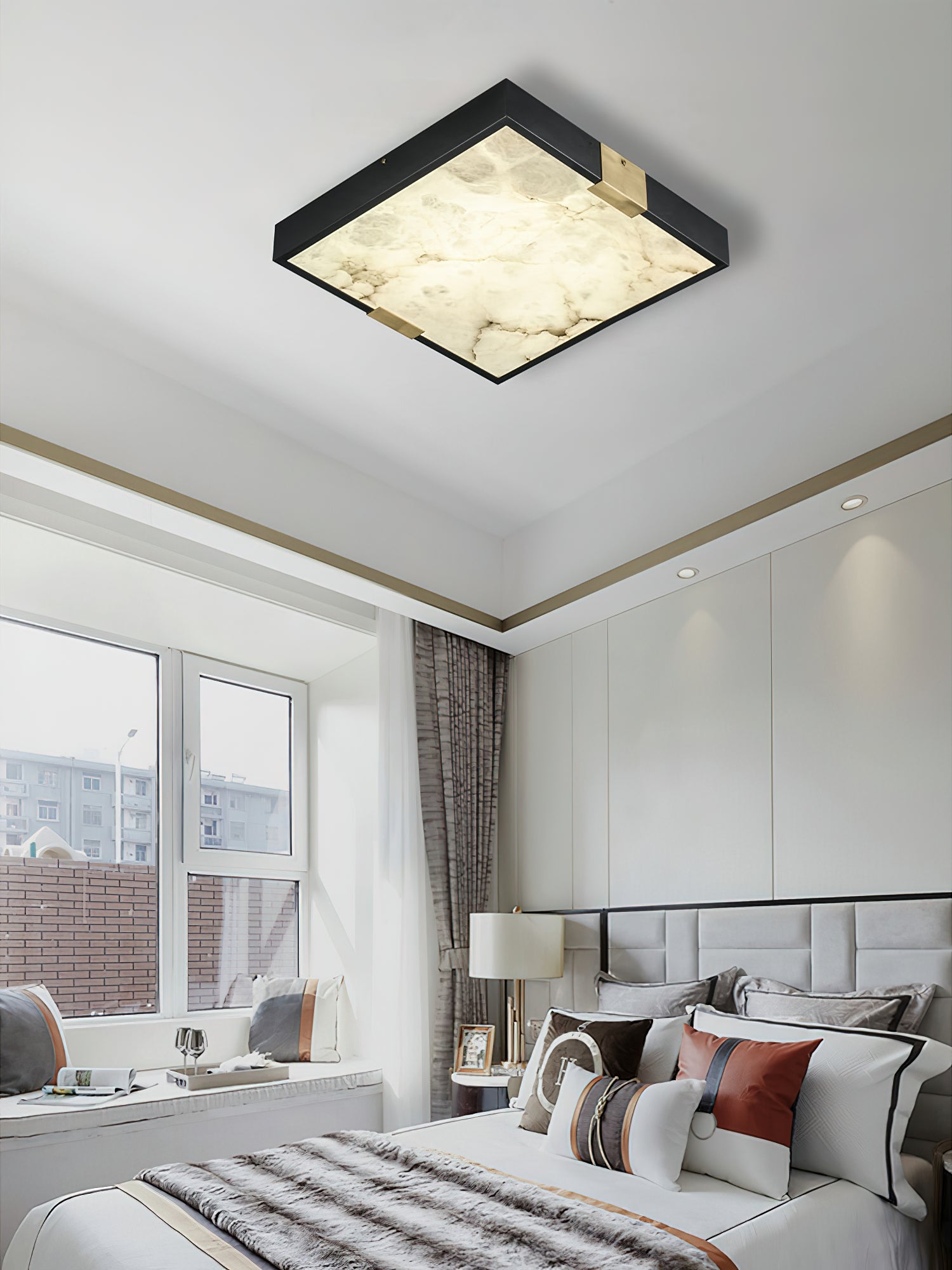 Lucien Alabaster Ceiling Light, view 6