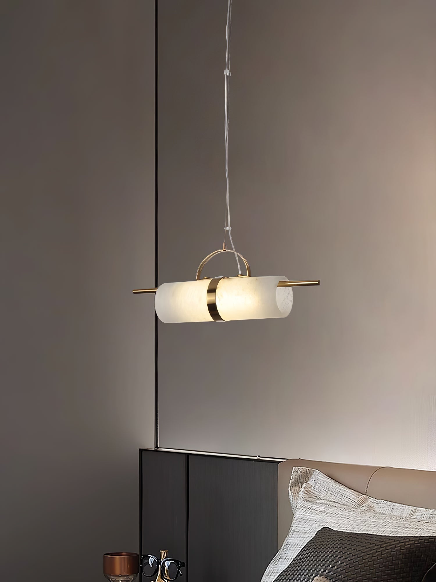Mini Cylindrical Alabaster Pendant Light, view 9