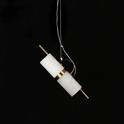 Mini Cylindrical Alabaster Pendant Light, detail