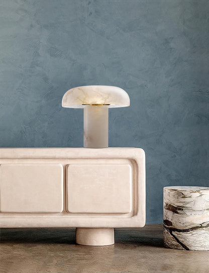 Mushroom Type Alabaster Table Lamp, view 16