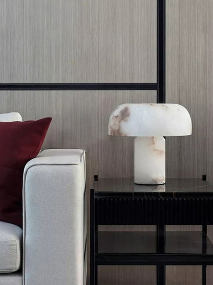 Mushroom Type Alabaster Table Lamp, view 17