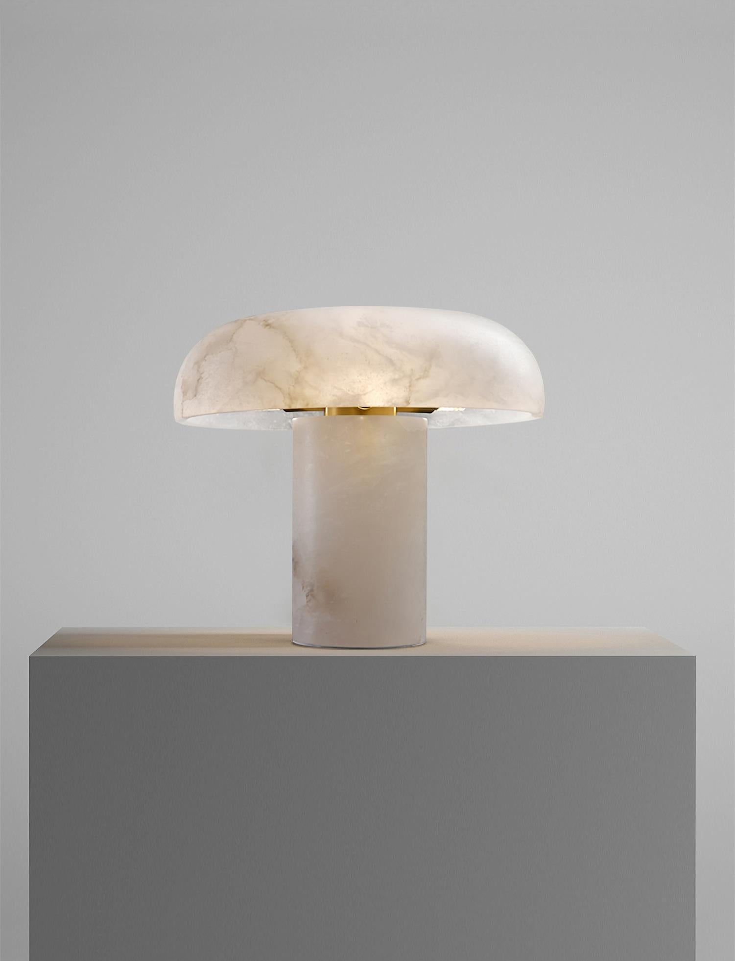 Mushroom Type Alabaster Table Lamp, view 20