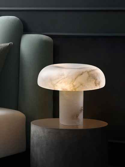 Mushroom Type Alabaster Table Lamp, alternate view