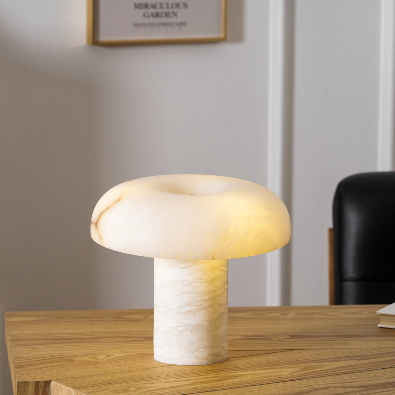 Mushroom Type Alabaster Table Lamp, view 7