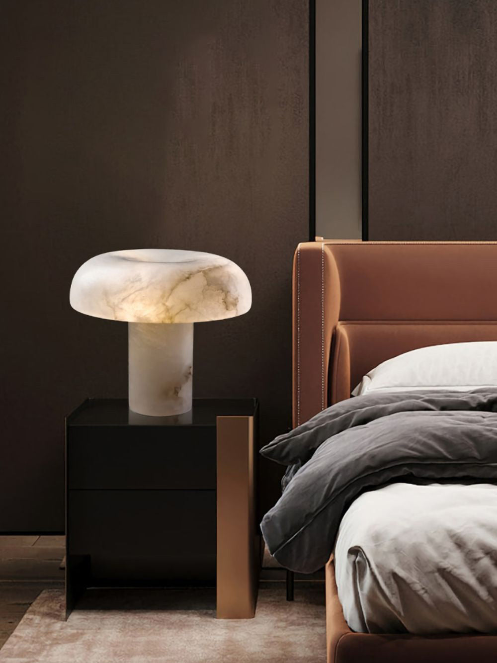 Mushroom Type Alabaster Table Lamp, view 6