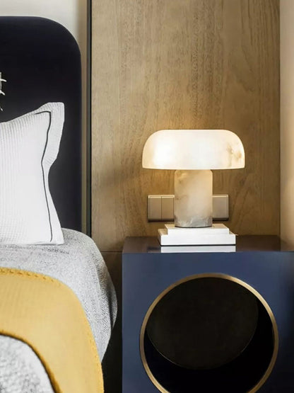 Mushroom Type Alabaster Table Lamp, view 12