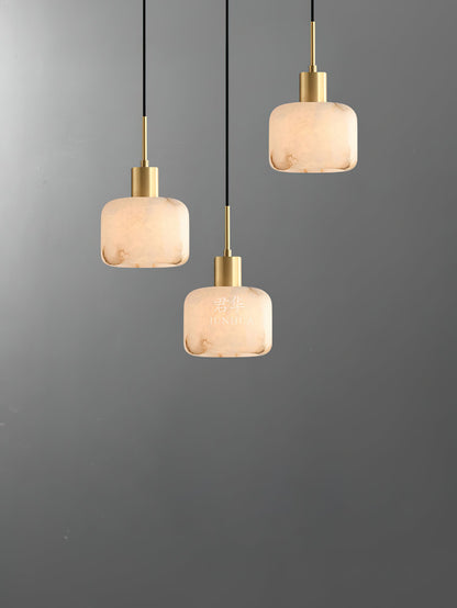 Natural Alabaster Small Pendant Light – Dimmable, view 11