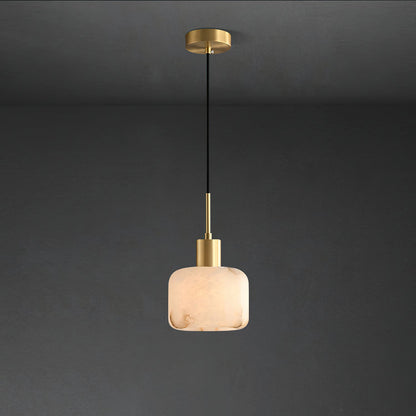 Natural Alabaster Small Pendant Light – Dimmable, view 12