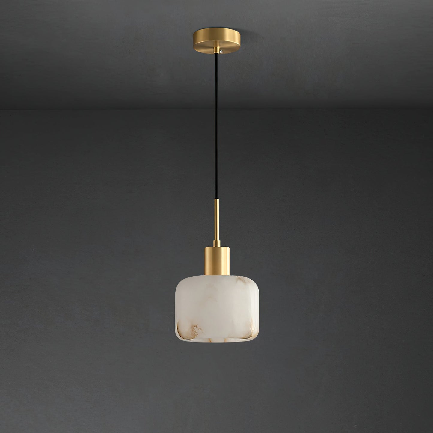 Natural Alabaster Small Pendant Light – Dimmable, view 13