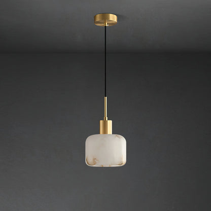 Natural Alabaster Small Pendant Light – Dimmable, view 13