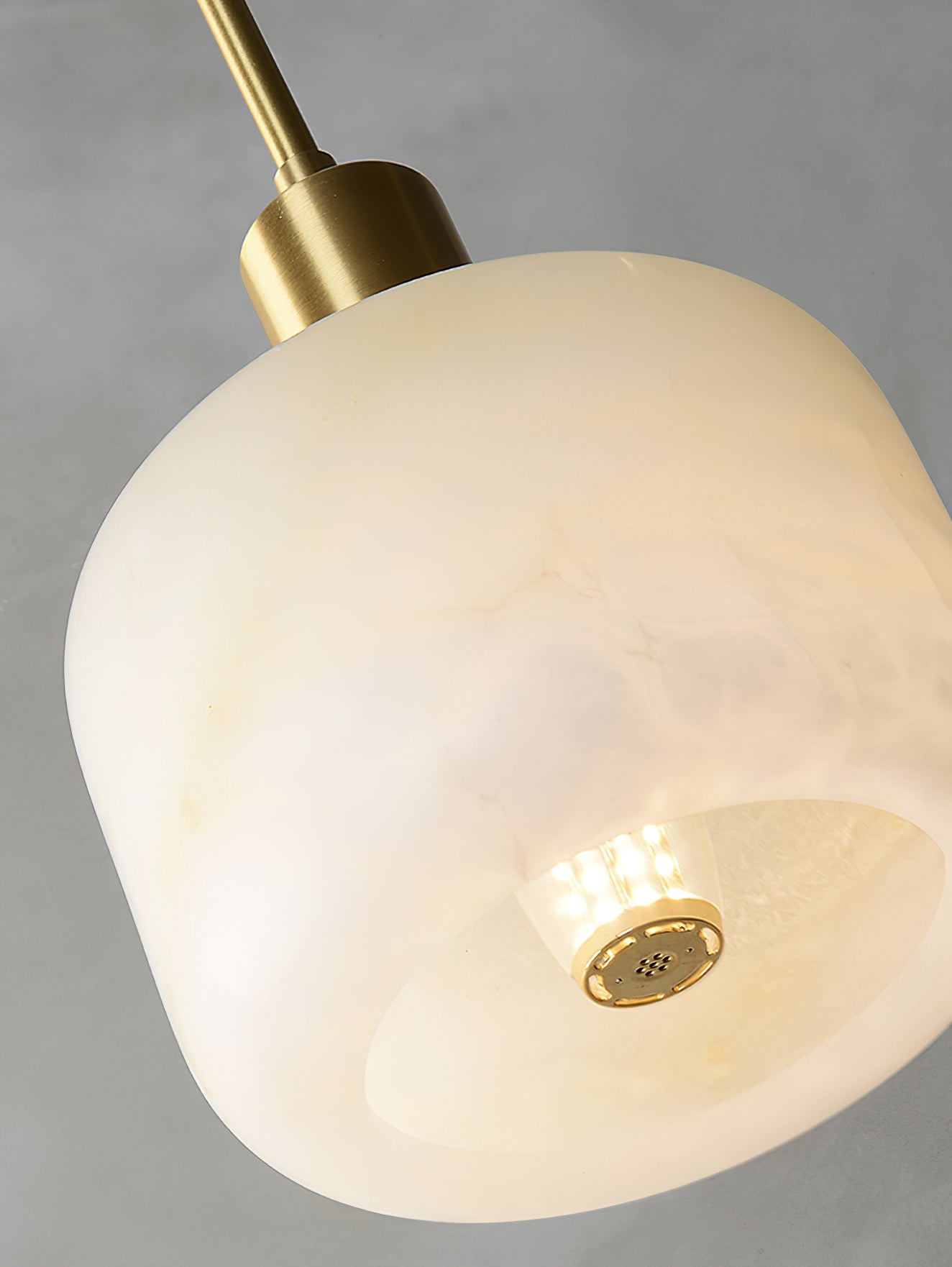 Natural Alabaster Small Pendant Light – Dimmable, view 14