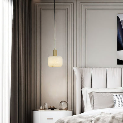 Natural Alabaster Small Pendant Light – Dimmable, view 4