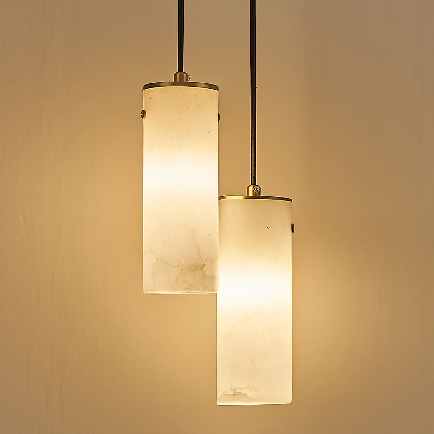 Nula Vertical Alabaster Pendant Light, view 10