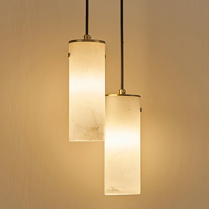 Nula Vertical Alabaster Pendant Light, view 10