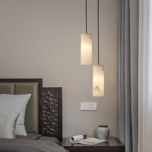 Nula Vertical Alabaster Pendant Light