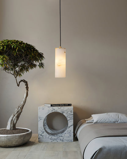 Nula Vertical Alabaster Pendant Light, view 8