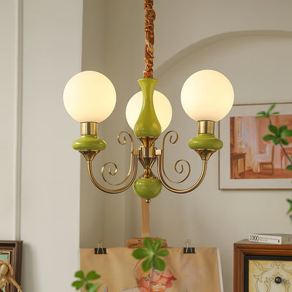Onyx Glass Chandelier – Dimmable, view 7