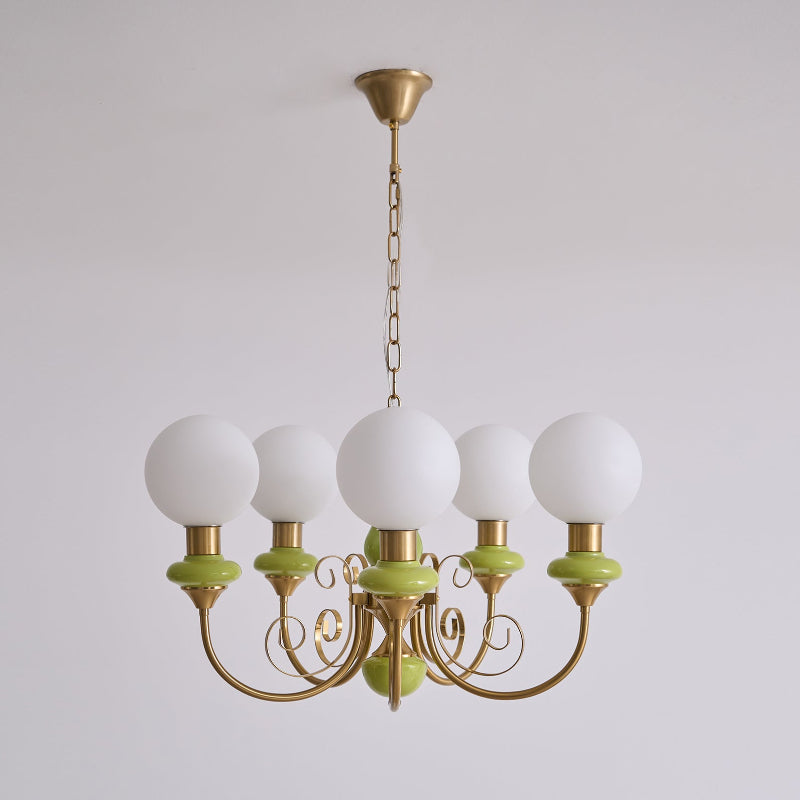 Onyx Glass Chandelier – Dimmable, detail