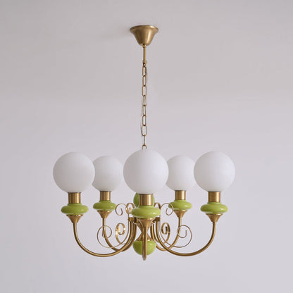 Onyx Glass Chandelier – Dimmable, detail