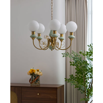 Onyx Glass Chandelier – Dimmable, view 28