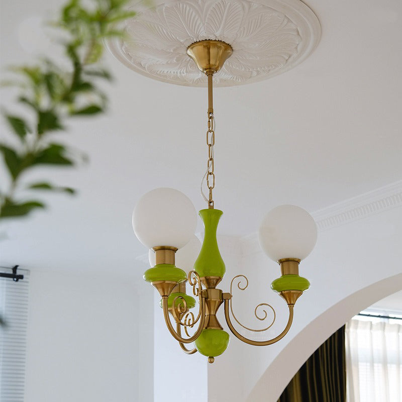 Onyx Glass Chandelier – Dimmable
