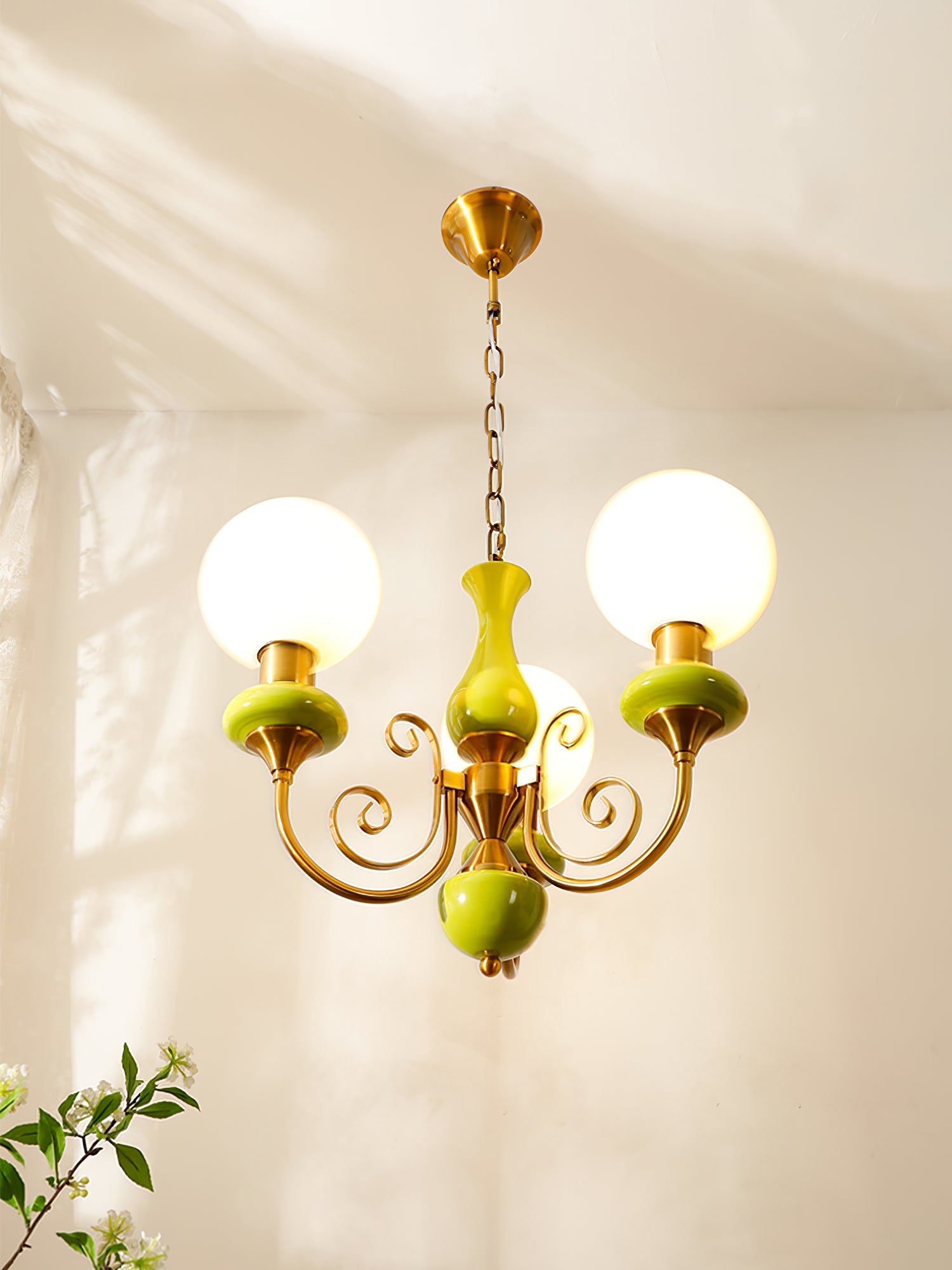 Onyx Glass Chandelier – Dimmable, view 38