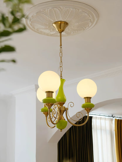Onyx Glass Chandelier – Dimmable, view 39