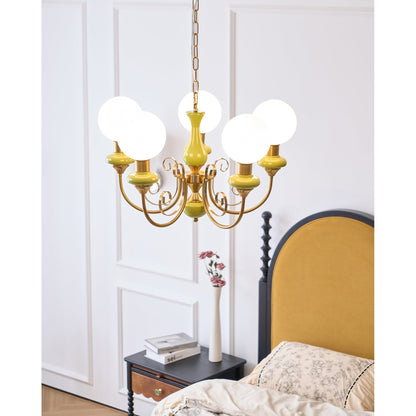 Onyx Glass Chandelier – Dimmable, view 21