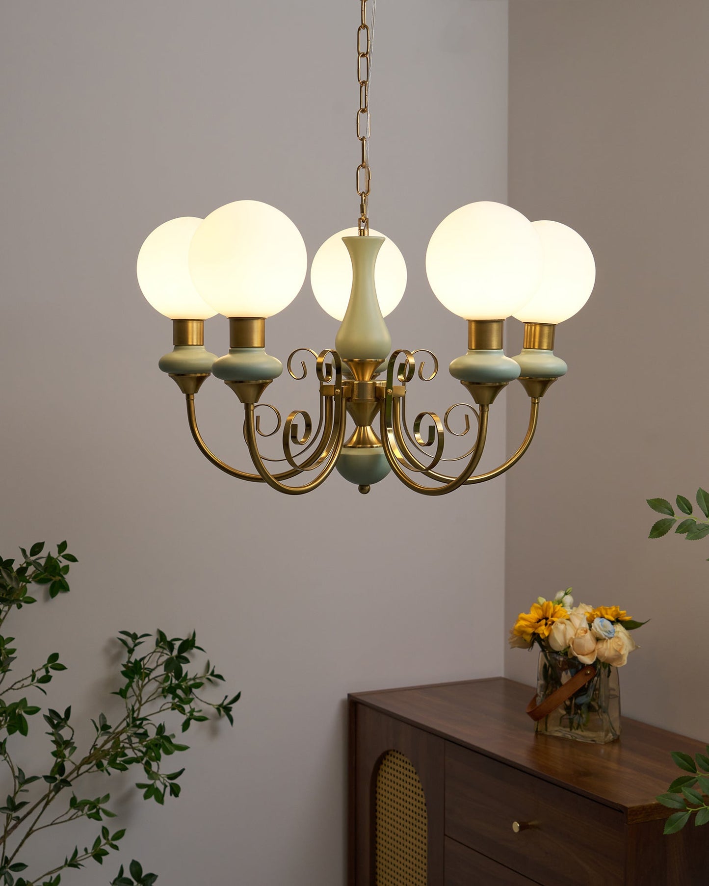 Onyx Glass Chandelier – Dimmable, view 25