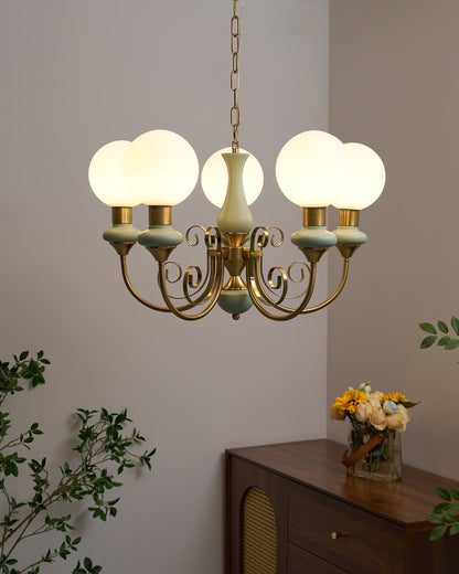 Onyx Glass Chandelier – Dimmable, view 25