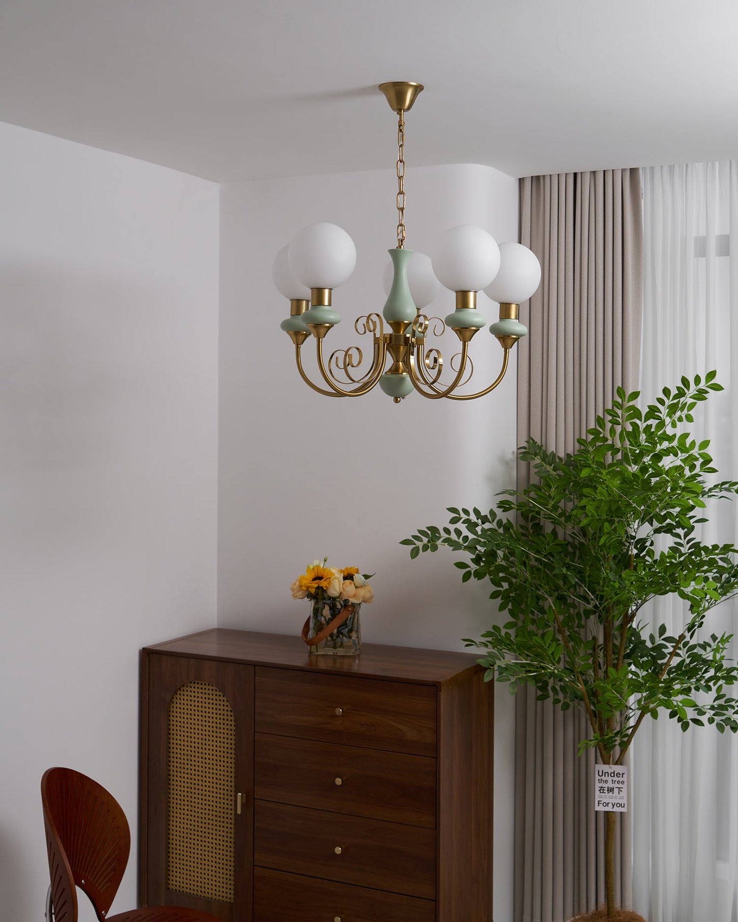 Onyx Glass Chandelier – Dimmable, view 26