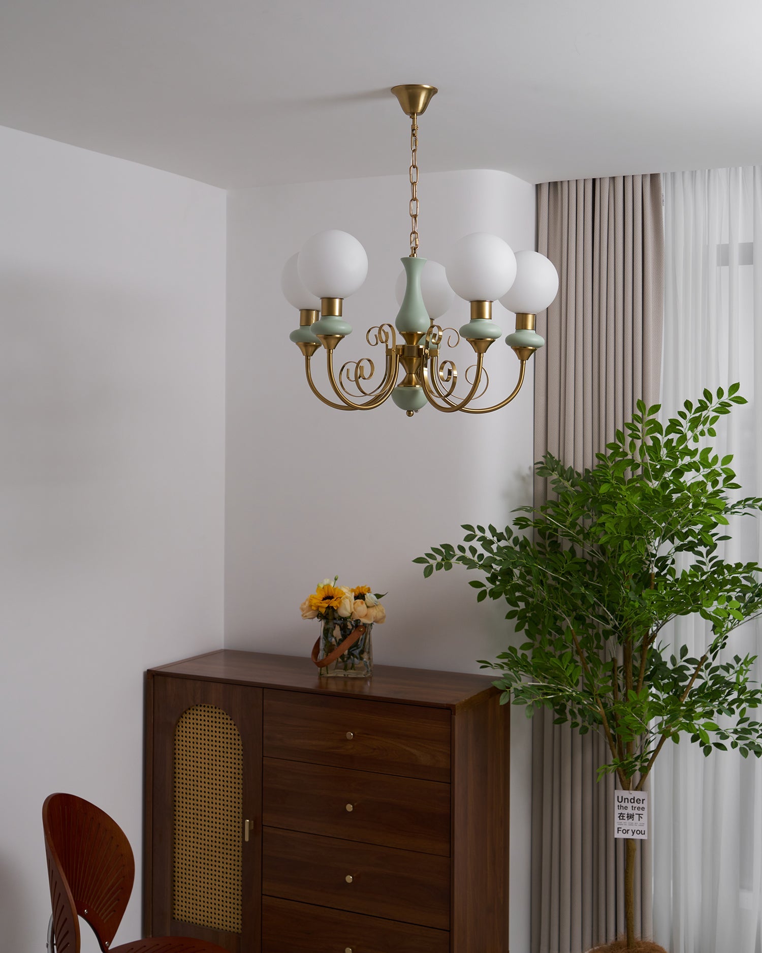 Onyx Glass Chandelier – Dimmable, view 26