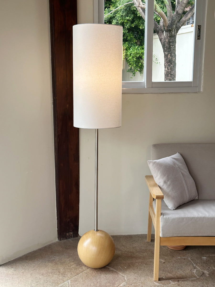 Orbis Wooden Sphere Floor Lamp, view 9