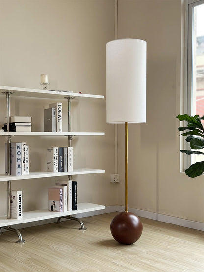 Orbis Wooden Sphere Floor Lamp, view 6