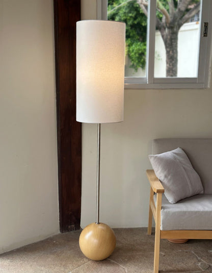 Orbis Wooden Sphere Floor Lamp, view 8