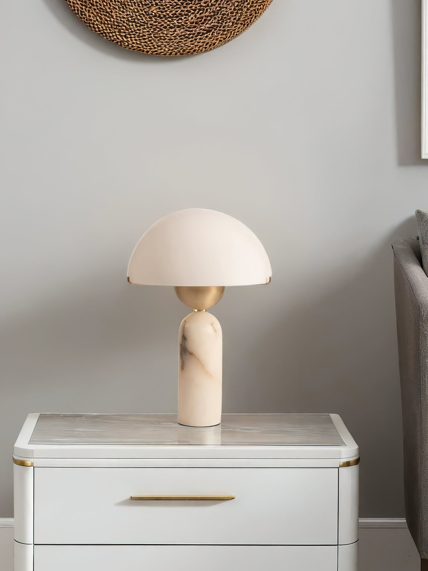 Peono Alabaster Table Lamp – Dimmable, view 38