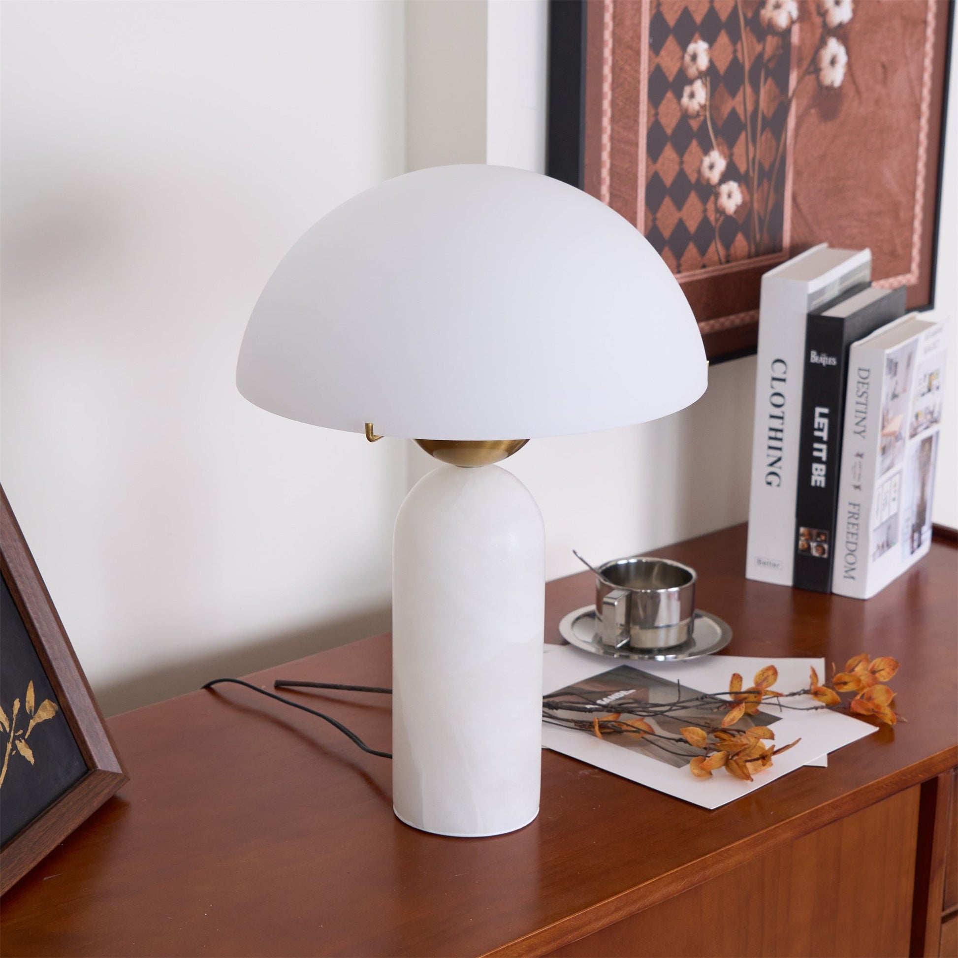 Peono Alabaster Table Lamp – Dimmable, view 26